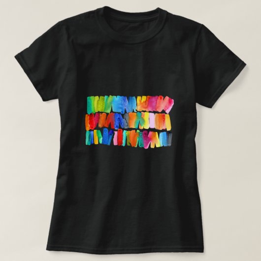 Moderne, abstracte kleuren, ongekende kleuren t-shirt (Design voorkant)