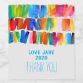 Moderne, abstracte kleuren, ongekende kleuren wijn etiket (Enkel label)