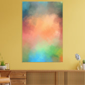 Moderne Abstracte kleuren rood blauw groen geel Canvas Afdruk (Insitu (Woonkamer))