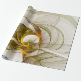 Moderne Abstracte Kleuren van Edele Metalen Fracta Cadeaupapier