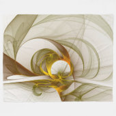 Moderne Abstracte Kleuren van Edele Metalen Fracta Fleece Deken (Voorkant (Horizontaal))