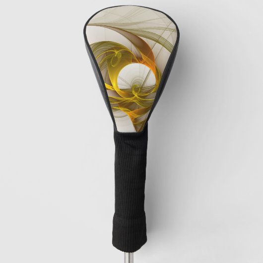 Moderne Abstracte Kleuren van Edele Metalen Fracta Golfheadcover (Voorkant)