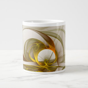Moderne Abstracte Kleuren van Edele Metalen Fracta Grote Koffiekop