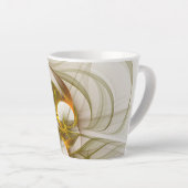 Moderne Abstracte Kleuren van Edele Metalen Fracta Latte Mok (Rechterhoek)