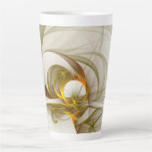 Moderne Abstracte Kleuren van Edele Metalen Fracta Latte Mok (Voorkant)