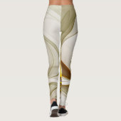 Moderne Abstracte Kleuren van Edele Metalen Fracta Leggings (Achterkant)