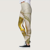Moderne Abstracte Kleuren van Edele Metalen Fracta Leggings (Links)