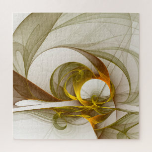 Moderne Abstracte Kleuren van Edele Metalen Fracta Legpuzzel