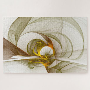 Moderne Abstracte Kleuren van Edele Metalen Fracta Legpuzzel