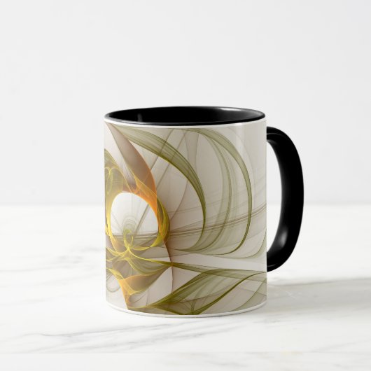 Moderne Abstracte Kleuren van Edele Metalen Fracta Mok (Voorkant rechts)