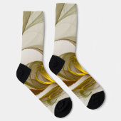 Moderne Abstracte Kleuren van Edele Metalen Fracta Sokken (Rechts)