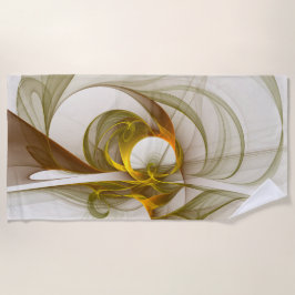 Moderne Abstracte Kleuren van Edele Metalen Fracta Strandlaken