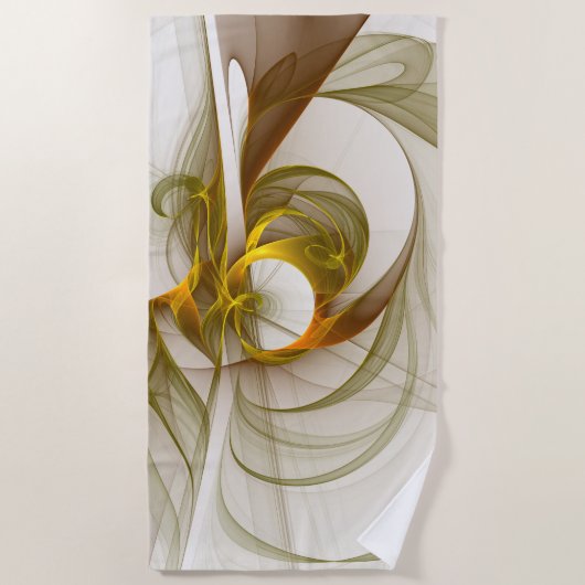 Moderne Abstracte Kleuren van Edele Metalen Fracta Strandlaken (Voorkant)