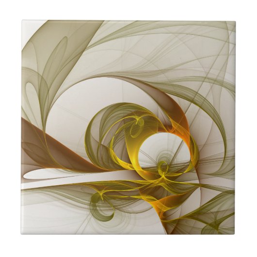 Moderne Abstracte Kleuren van Edele Metalen Fracta Tegeltje (Voorkant)