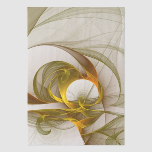 Moderne Abstracte Kleuren van Edele Metalen Fracta Tissuepapier (Voorkant)