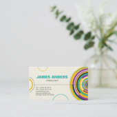 Moderne Abstracte kleuren Visitekaartje (Staand voorkant)