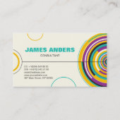 Moderne Abstracte kleuren Visitekaartje (Voorkant)