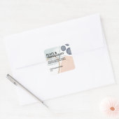 Moderne Abstracte kleurenblokjes Zonnekkaarsen Vierkante Sticker (Envelop)