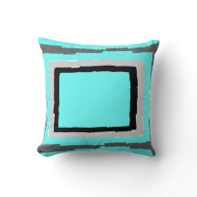 Moderne Abstracte kleurenblokken, Aqua Black Grays