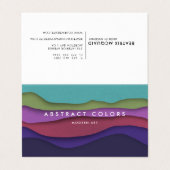 Moderne Abstracte kleurengolven Visitekaartje (Buitenkant ongevouwen)