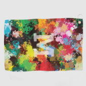 Moderne Abstracte kleurenplaat. Golfhanddoek (Horizontaal)