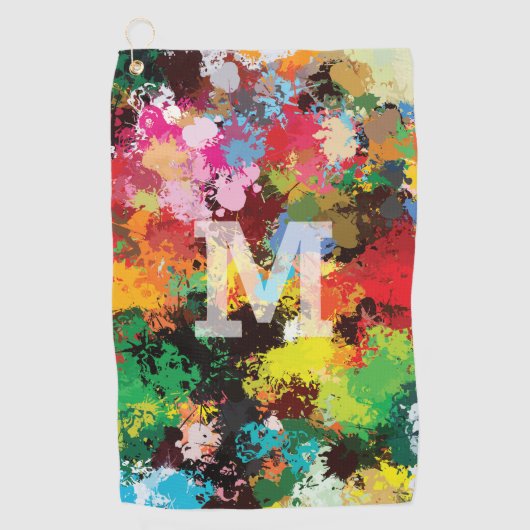 Moderne Abstracte kleurenplaat. Golfhanddoek (Voorkant)