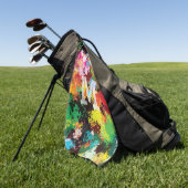 Moderne Abstracte kleurenplaat. Golfhanddoek (Groen)