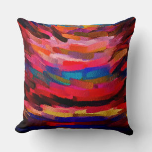 Moderne Abstracte kleurenslag penseel penseel #4 Kussen