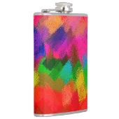 Moderne Abstracte kleurenspenseelstreek Heupfles (Rechts)