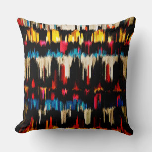 Moderne Abstracte kleurenspenseelstreek Kussen