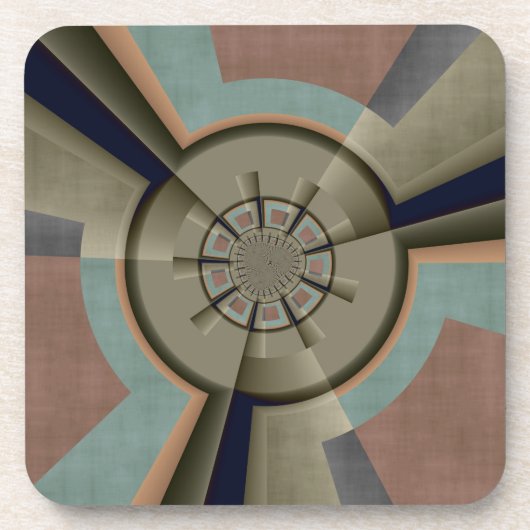 Moderne Abstracte Kleurharmonie Fractale Kunst Gra Bier Onderzetter (Voorkant)