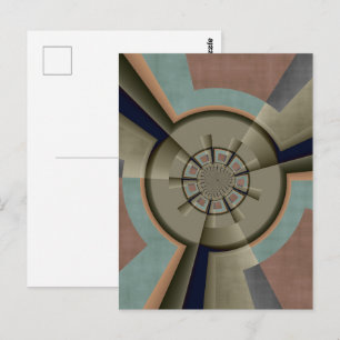 Moderne Abstracte Kleurharmonie Fractale Kunst Gra Briefkaart