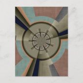 Moderne Abstracte Kleurharmonie Fractale Kunst Gra Briefkaart (Voorkant)