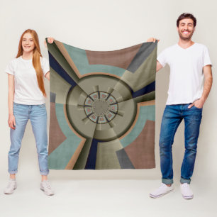 Moderne Abstracte Kleurharmonie Fractale Kunst Gra Fleece Deken