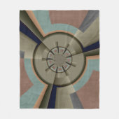Moderne Abstracte Kleurharmonie Fractale Kunst Gra Fleece Deken (Voorkant)