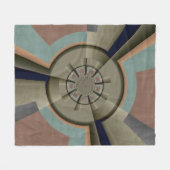 Moderne Abstracte Kleurharmonie Fractale Kunst Gra Fleece Deken (Voorkant (Horizontaal))