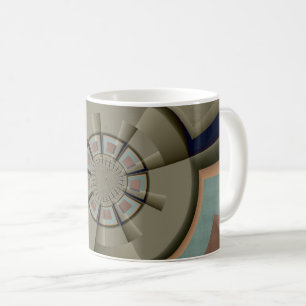 Moderne Abstracte Kleurharmonie Fractale Kunst Gra Koffiemok