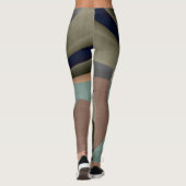 Moderne Abstracte Kleurharmonie Fractale Kunst Gra Leggings (Achterkant)