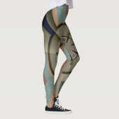 Moderne Abstracte Kleurharmonie Fractale Kunst Gra Leggings (Rechts)