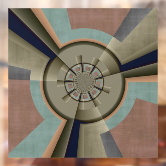 Moderne Abstracte Kleurharmonie Fractale Kunst Gra Raamsticker (Vel 2)