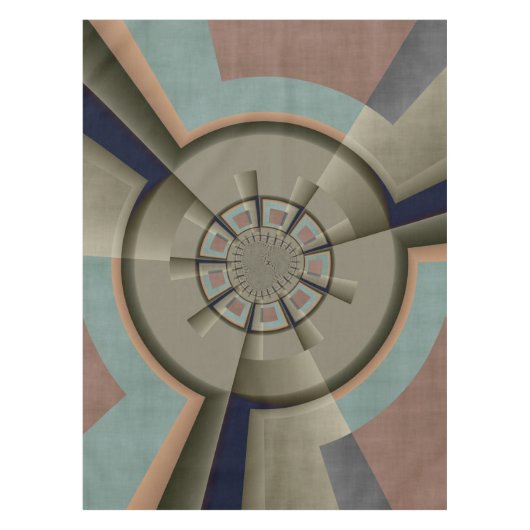 Moderne Abstracte Kleurharmonie Fractale Kunst Gra Tafelkleed (Voorkant)