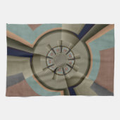 Moderne Abstracte Kleurharmonie Fractale Kunst Gra Theedoek (Horizontaal)