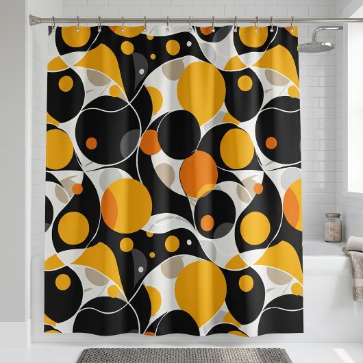 Moderne Abstracte Kleurige Bellen Douchegordijn
