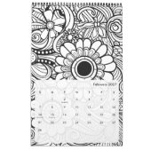 Moderne Abstracte kleurpatronen - Zwart Wit Kalender (Feb 2027)