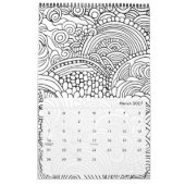 Moderne Abstracte kleurpatronen - Zwart Wit Kalender (Mar 2027)