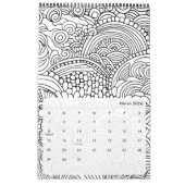 Moderne Abstracte kleurpatronen - Zwart Wit Kalender (Mar 2026)