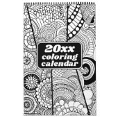 Moderne Abstracte kleurpatronen - Zwart Wit Kalender (Hoes)