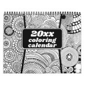 Moderne Abstracte kleurpatronen - Zwart Wit Kalender (Hoes)