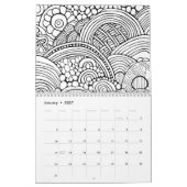 Moderne Abstracte kleurpatronen - Zwart Wit Kalender (Jan 2027)