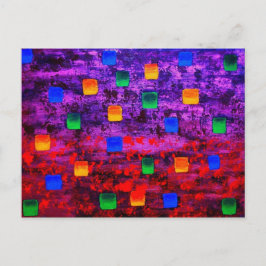 Moderne Abstracte kleurrijke acrylverf Briefkaart